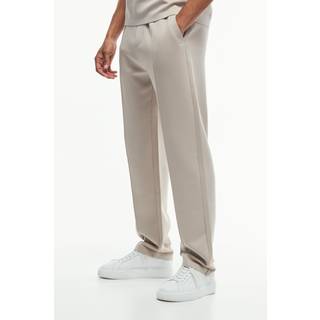 Mens Sand Regular Fit Premium Scuba Pintuck Jogger