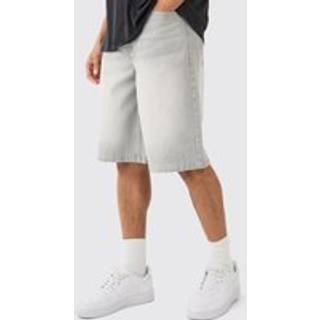 Mens Denim Jorts In Light Grey