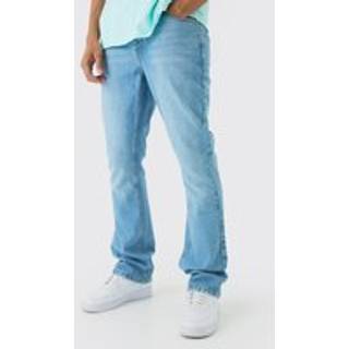 Mens Slim Rigid Flare Jean In Light Blue