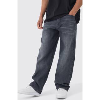 Mens Grey Baggy Rigid Jeans