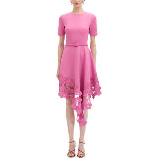 Oscar de la Renta Floral lace-trimmed midi dress - pink - XL