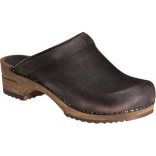 Sanita M Christian Open Oil Leather Træsko Antique Brown 45