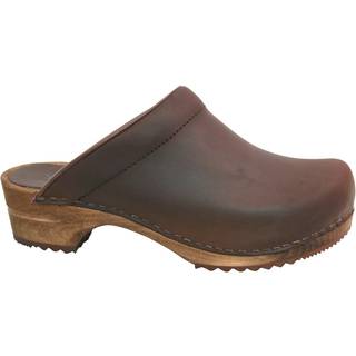 Sanita M Christian Open Oil Leather Træsko Antique Brown 44