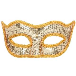 Maskerade maske pailletter, guld