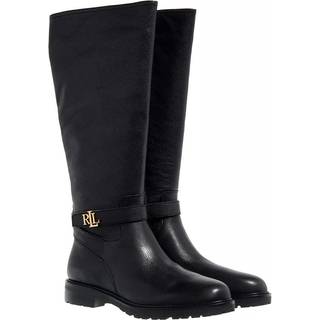 Lauren Ralph Lauren Lauren Ralph Lauren Hallee Tumbled Leather Black Tall Boots