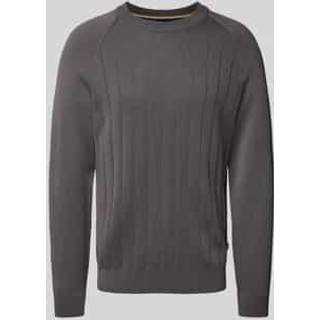 Sweater med regular fit i uldblanding med strikkede striber