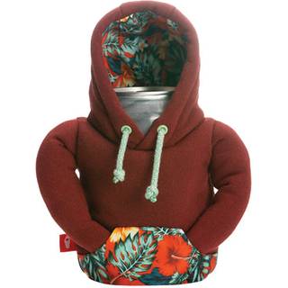 Puffin - Hoodie Beverage Jacket - 12 Oz Isoleret kan køligere - Ølflaske & soda kan isolator holde drikkevarer og drikkevarer kold - mursten rød/