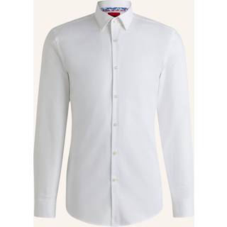 Skjorte med slim fit i strygelet oxford-bomuld