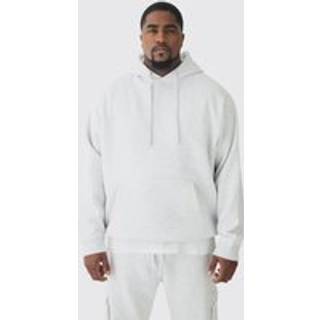 Mens 330GSM Plus Regular Fit Hoodie in Grey Marl