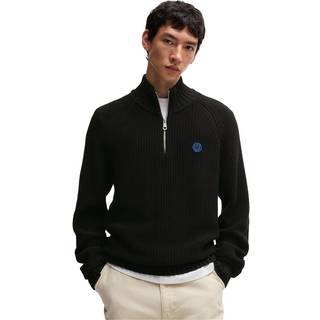 HUGO Blue Selioh Knit Jumper Black