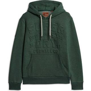 Superdry Superdry Buck Green Marl Embossed Logo Graphic Hoodie