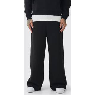 Mens Black Tall Basic Extreme Wide Leg Joggers
