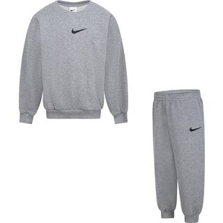 Nike Nike Grey Little Kids Essential Marl Crew Tracksuit Set