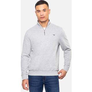 Threadbare Threadbare Grey Quarter Zip Neck Sweatshirt