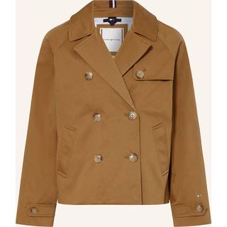 Tommy Hilfiger Tommy Hilfiger Brown Double Breasted Short Cotton Jacket