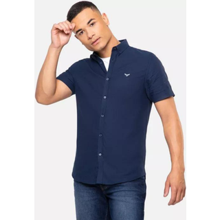 Threadbare Threadbare Navy Oxford Short Sleeve Shirt
