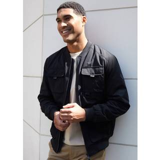 Threadbare Threadbare Black Showerproof Utility Bomber Jacket