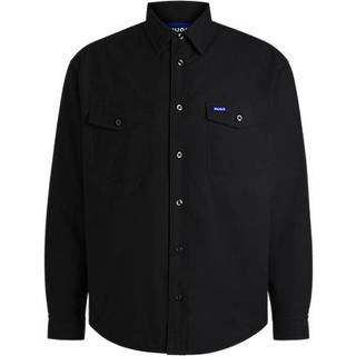 Foret yderskjorte med oversize fit i oxford-bomuld