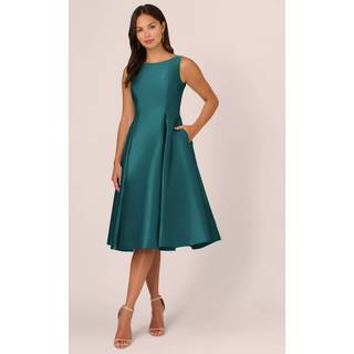 Adrianna Papell Adrianna Papell Green Dark Tea Length Dress - 18