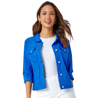 Roman Roman Blue Stretch Denim Jacket