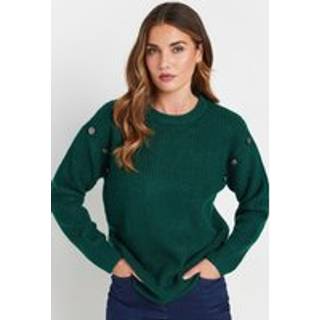 Long Tall Sally Button Skulder Kabel TrøjeEU 42-44 høj (UK 14-16 T)