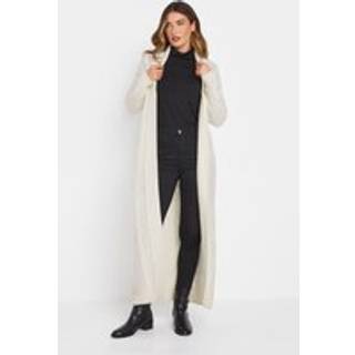 Lts Premium Tall Ivory White Cable Knit Longline Cardigan 22-24 Lts | Tall Women's Cardigans