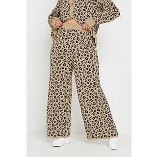Yours Curve Limited Leopard Tryk Brede bukseben BukserEU 46-48 (UK 18-20)