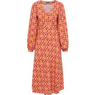 Tranquillo Women's Lockeres Ecovero-Kleid V-Neck Kjole Damer størrelse 36 farve rød