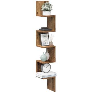 Væghængt Hjørnehylde 20X20X127,5 Konstrueret Træ - Gammelt træ / 20 x 20 x 127.5 cm