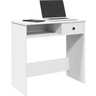 Skrivebord 80X40X75 Cm Konstrueret Træ - Hvid