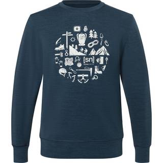 super.natural Well Equipped Crew Merino-shirt Herrer størrelse 54 - XL farve blå