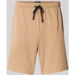 Shorts i bomuld med stræk og broderet logo