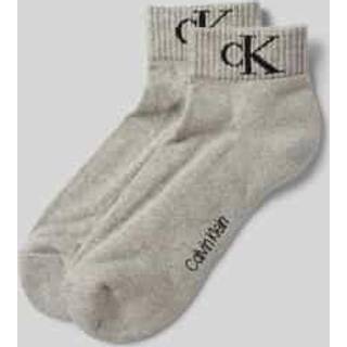 Calvin Klein 2-pak Monogram Quarter Socks - Grey - Str 39/42