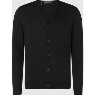Maerz Herren Cardigan schwarz unifarben