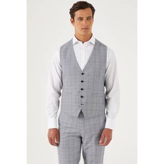 Skopes Skopes Grey Single Breasted Double Breasted Scoop Anello Suit Waistcoat