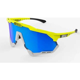 Scicon Aeroshade XL cykelbriller yellow fluo/multimirror blå
