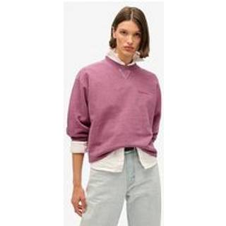 Superdry Superdry Shocking Pink Denver Orange 100% Cotton Essential Logo Overdyed Sweatshirt