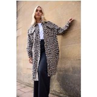Yours Curve Longline Leopard Tryk ShacketEU 42 (UK 14)
