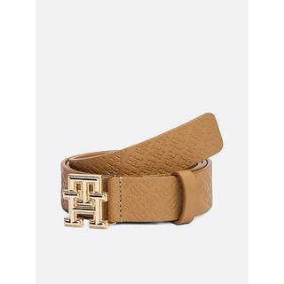 TH Monogram Debossed Leather Belt