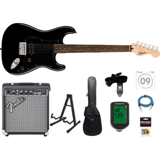 Fender Squier Sonic Stratocaster HT H El-guitar Starterpakke (Sort)