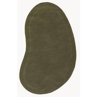 Håndtuftet uldtæppe Kadey i organisk form