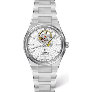 Festina Swiss Made Rivé dameur i stål med grå urskive