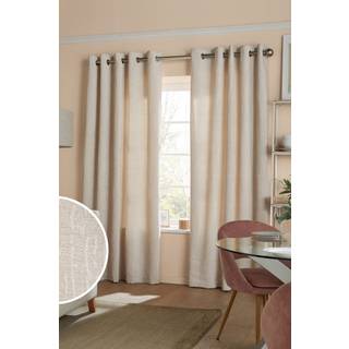 Next Natural Light Heavyweight Chenille Eyelet Blackout/Thermal Curtains