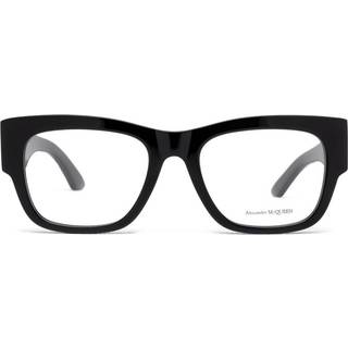Alexander McQueen Kvinde AM0436O 001 Optiske stel Acetat Sort Firkantet