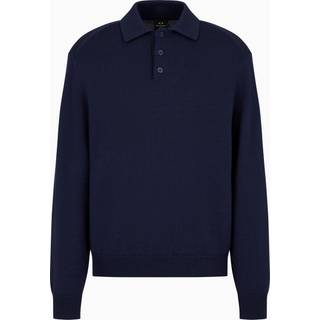 Armani Exchange Knit Polo Jumper Navy