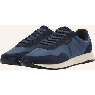 Sneakers i blandet materiale med ruskindsdetaljer