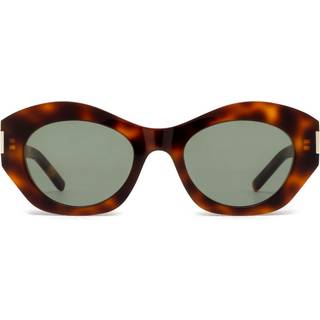 SAINT LAURENT Kvinde SL 639 003 Solbriller Acetat Havana Grøn Geometrisk Normal