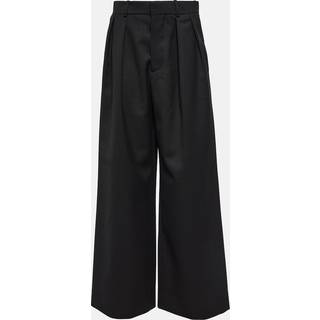 Wardrobe.NYC Pleated low-rise wide-leg wool pants - black - S