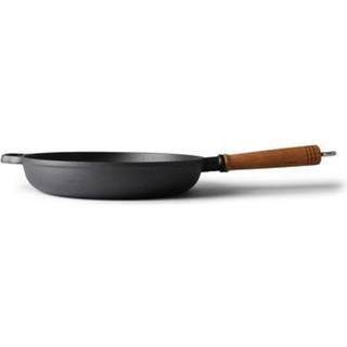 Stekpanna gjutjärn 28 cm m trähandtag