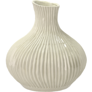 Eik Vase fra Villa Collection - Creme farve - Stentøj